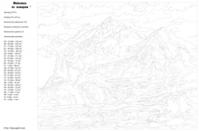 Картина по номерам, 40 x 50, PP14