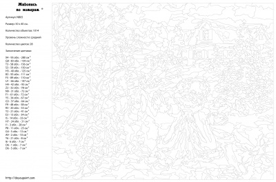 Картина по номерам, 40 x 50, NB05