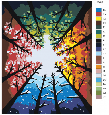 Картина по номерам, 72 x 90, RA230