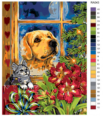 Картина по номерам, 45 x 60, RA043