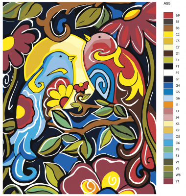 Картина по номерам, 72 x 90, A95