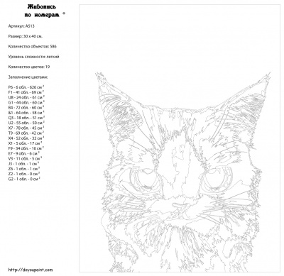 Картина по номерам, 30 x 40, A513