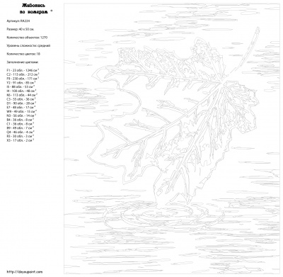Картина по номерам, 40 x 50, RA224