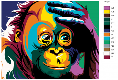 Картина по номерам, 80 x 100, PA129