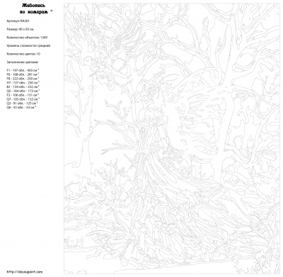 Картина по номерам, 40 x 50, RA301