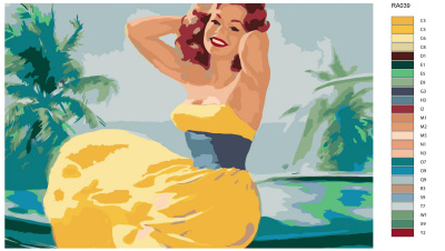 Картина по номерам, 72 x 108, RA039