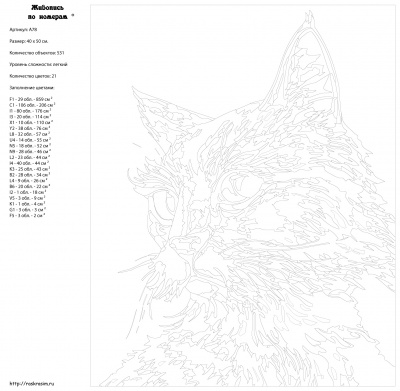 Картина по номерам, 40 x 50, A78