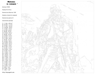 Картина по номерам, 40 x 40, Z5083