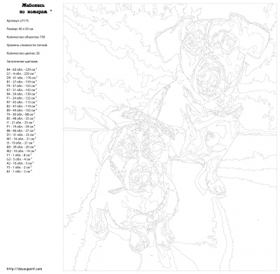 Картина по номерам, 40 x 50, z71751