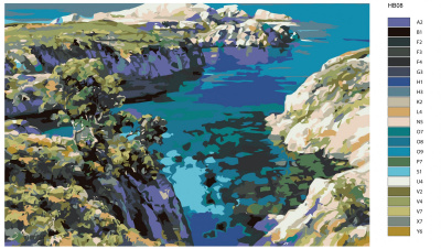 Картина по номерам, 48 x 72, HB08
