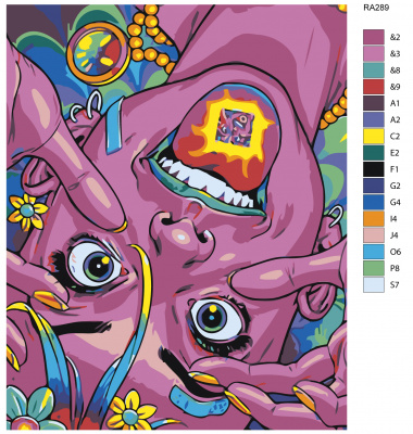 Картина по номерам, 72 x 90, RA289