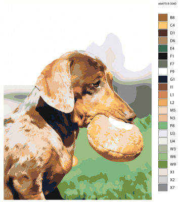 Картина по номерам, 45 x 60, ets475-8-3040