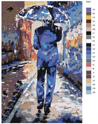 Картина по номерам, 60 x 90, EM11