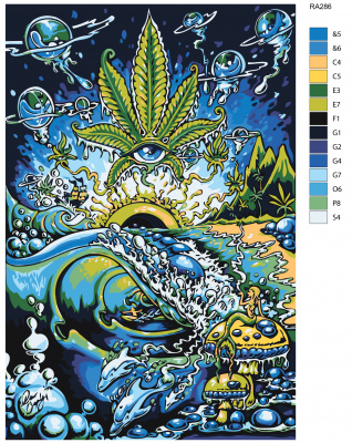 Картина по номерам, 100 x 150, RA286