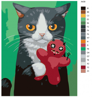 Картина по номерам, 72 x 90, A439