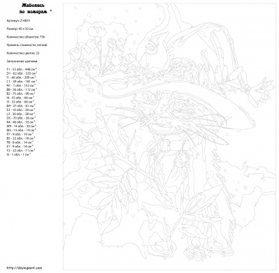Картина по номерам, 40 x 50, Z-AB51