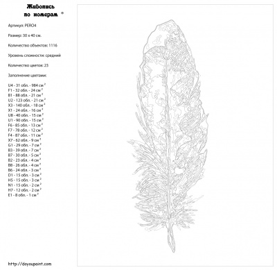 Картина по номерам, 30 x 40, TSVT-PERO4