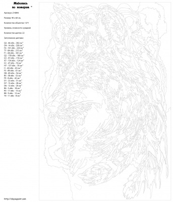 Картина по номерам, 40 x 60, Z-AB43