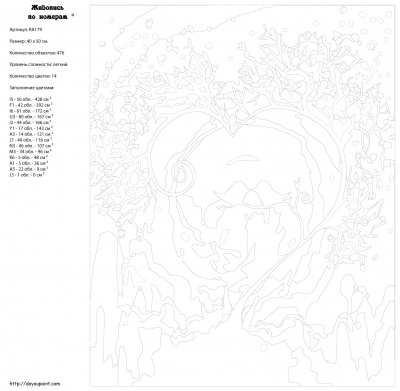 Картина по номерам, 40 x 50, RA179