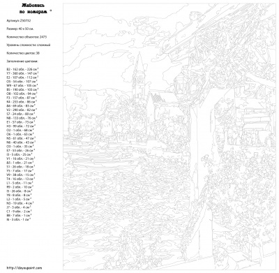Картина по номерам, 40 x 50, Z50732