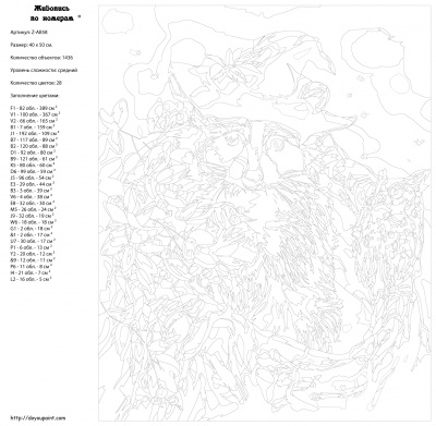 Картина по номерам, 40 x 50, Z-AB58