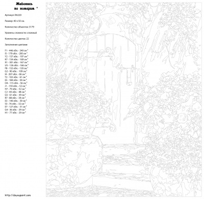 Картина по номерам, 40 x 50, RA220