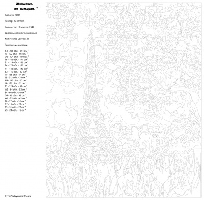 Картина по номерам, 40 x 50, RO85