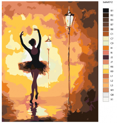 Картина по номерам, 100 x 125, KTMK-ballet012