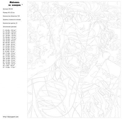 Картина по номерам, 40 x 50, PA149