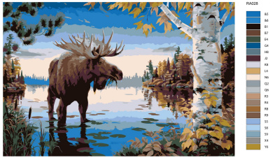 Картина по номерам, 72 x 108, RA028