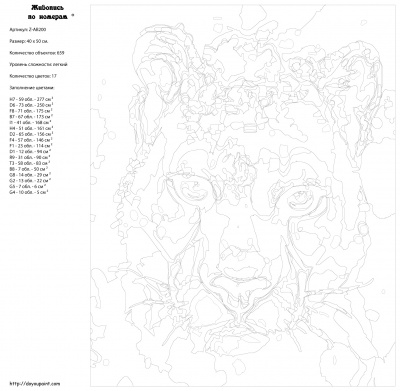 Картина по номерам, 40 x 50, Z-AB200