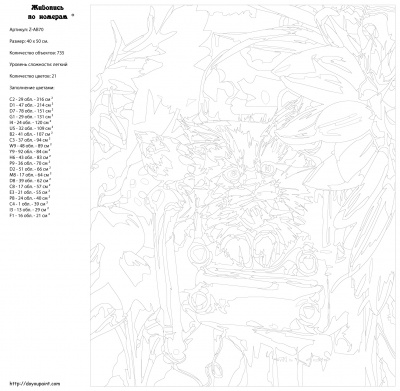 Картина по номерам, 40 x 50, Z-AB70