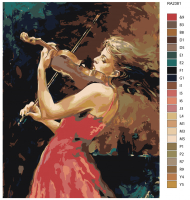 Картина по номерам, 72 x 90, RA238