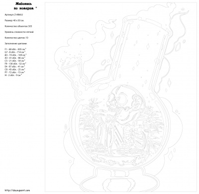 Картина по номерам, 40 x 50, Z-AB652