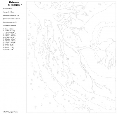 Картина по номерам, 40 x 50, RA216