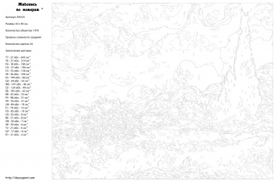 Картина по номерам, 40 x 50, ARTH-AH324