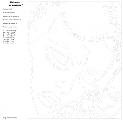 Картина по номерам, 40 x 50, PA28