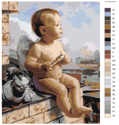 Картина по номерам, 72 x 90, ARTH-AngelnakrysheV