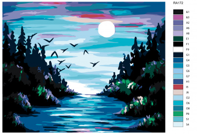 Картина по номерам, 72 x 90, RA172