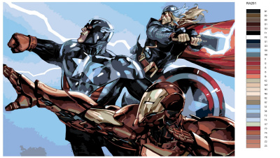 Картина по номерам, 72 x 108, RA251