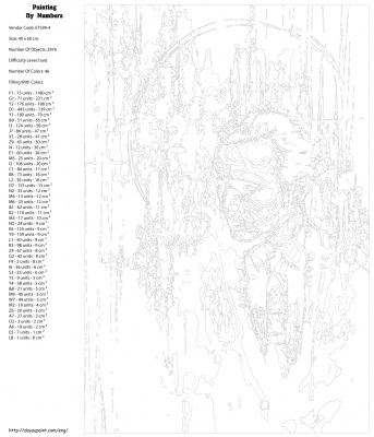 Картина по номерам, 40 x 60, ETS99-4