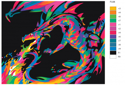 Картина по номерам, 48 x 60, FU38