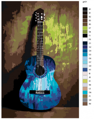 Картина по номерам, 80 x 120, KTMK-gtr01