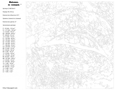 Картина по номерам, 40 x 40, Z-AB726v51