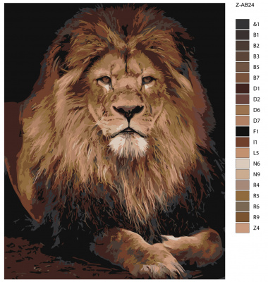 Картина по номерам, 100 x 125, Z-AB24