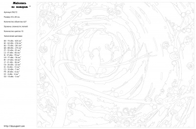 Картина по номерам, 40 x 50, RA215