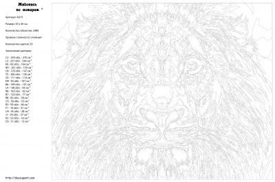 Картина по номерам, 40 x 50, A419