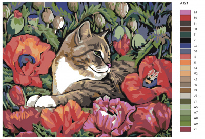 Картина по номерам, 100 x 125, A121
