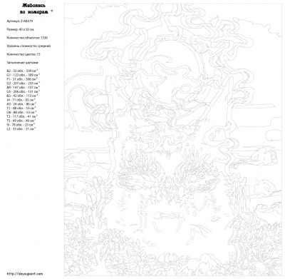 Картина по номерам, 40 x 50, Z-AB579