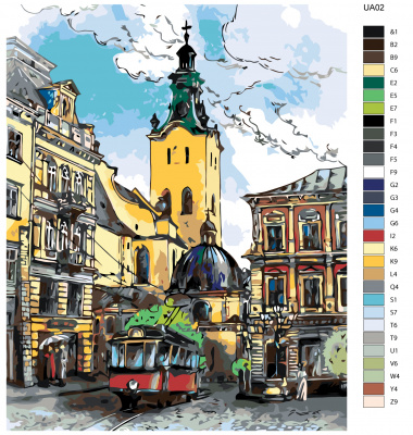 Картина по номерам, 60 x 75, UA02